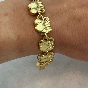 Lilly Pulitzer Gold Tone Elephant Charm Bracelet